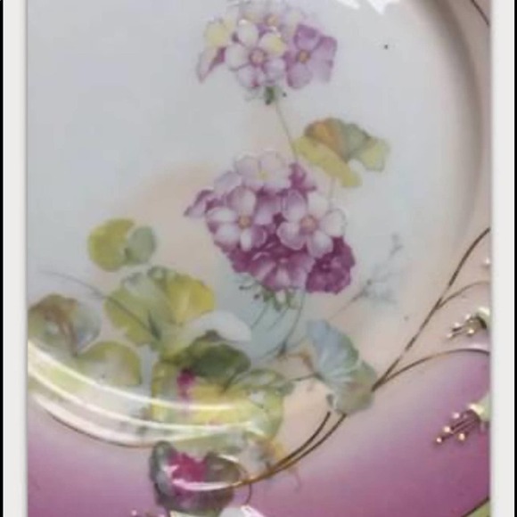 Viola Plate Germany texture flower floral vintage Elegant Decor Rare - Picture 5 of 9